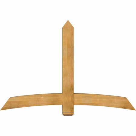 Ekena Millwork Bellingham Rough Sawn Timber Gable Bracket, Western Red Cedar, 72"W x 48"H x 6"D x 6"F, 16/12 Pitch GBW072X48X0606BEL00RWR